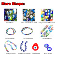 Cheap Bulk Wholesale Mixed Color Y0005 Greek Small Eyeball Flat Round Shape Evil Eye Beads